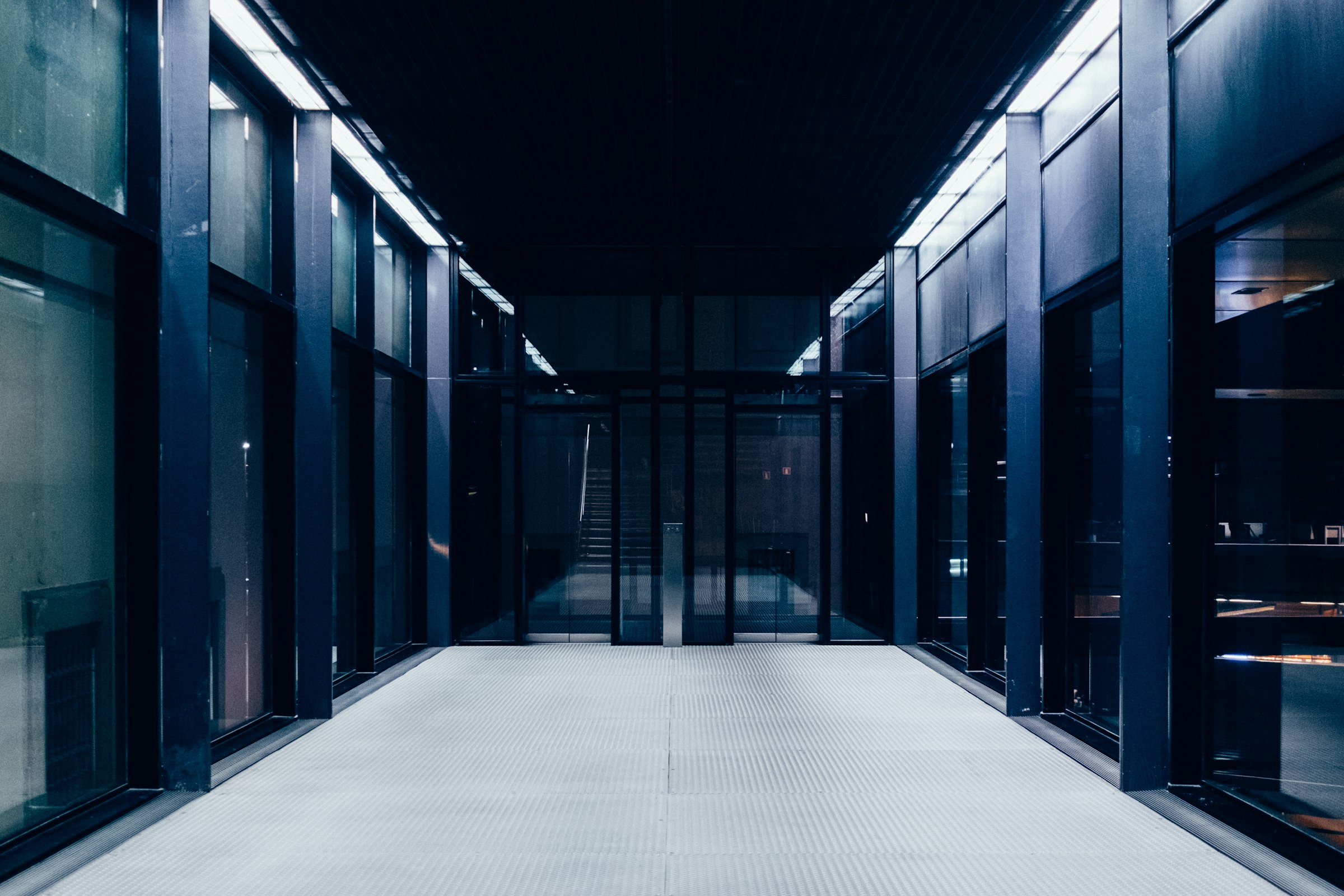 Data centre server hallway